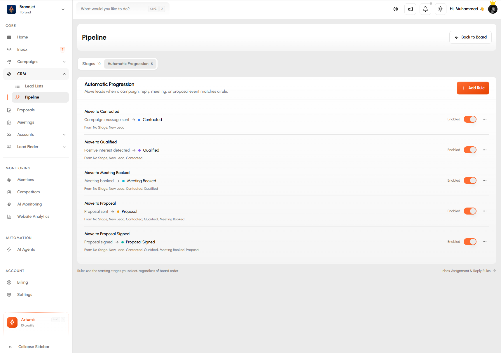 Leads Move Through Your Pipeline Automatically