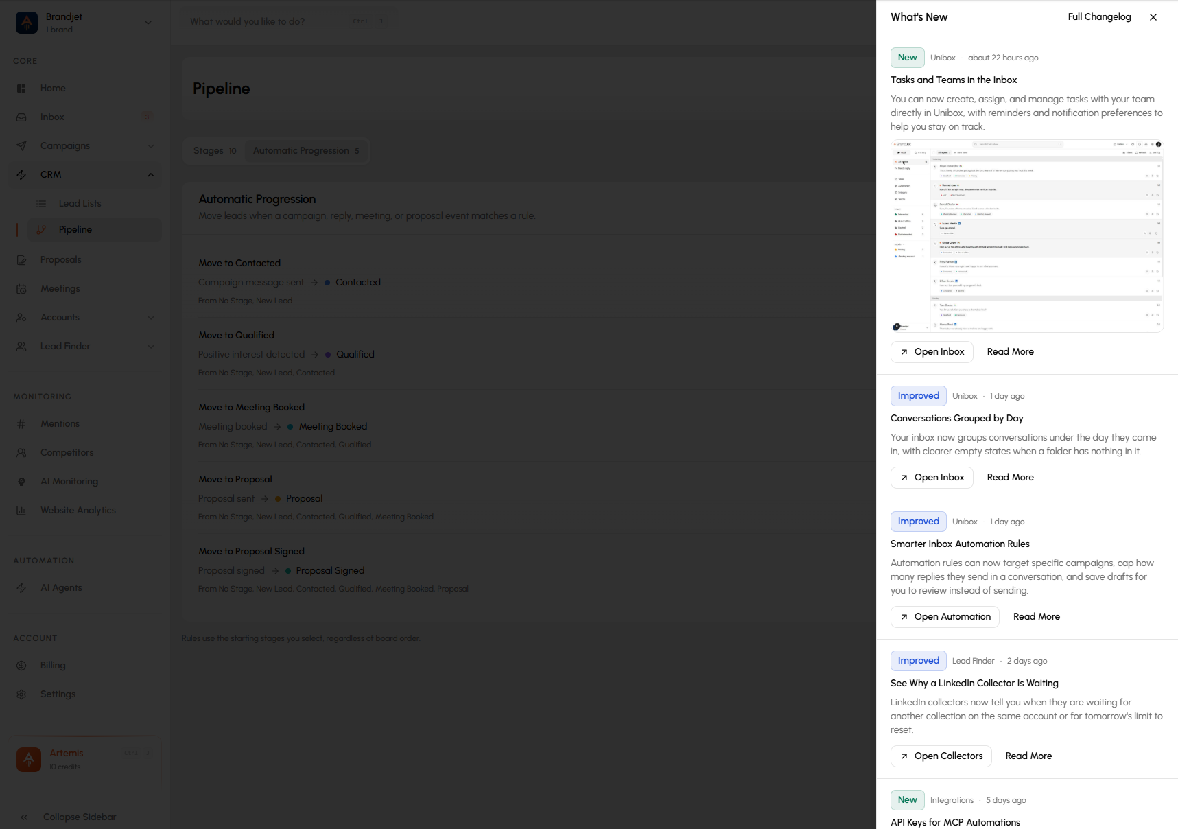 See What's New in BrandJet